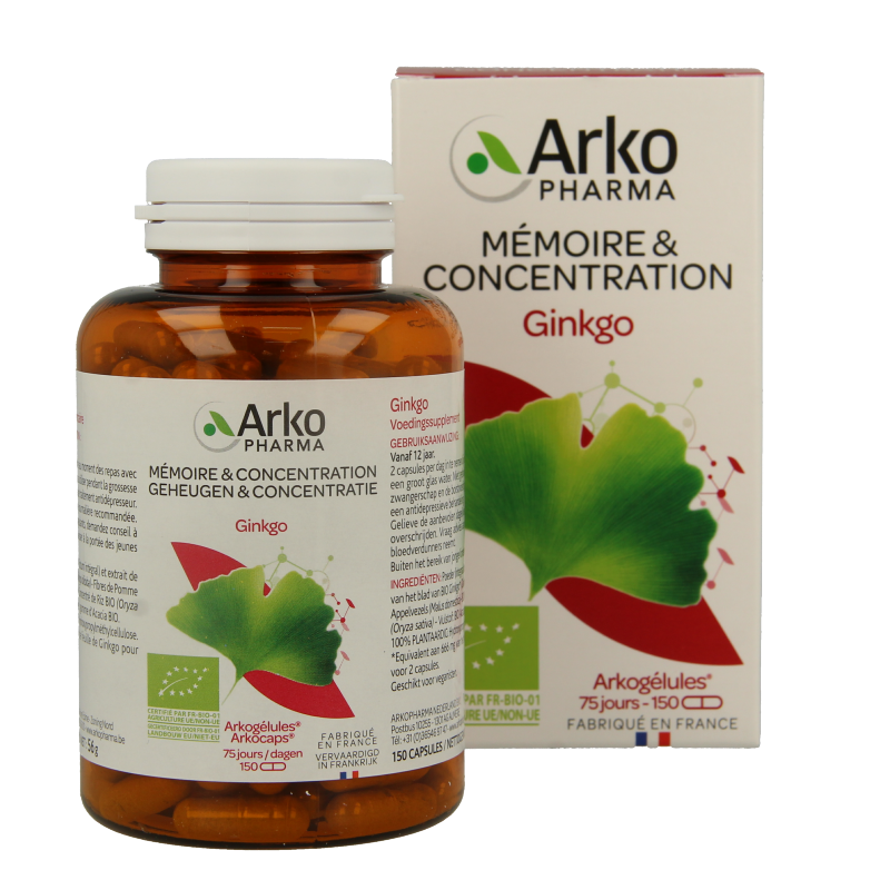 Arkocaps Kruidenpreparaten 150 Capsules Arkocaps Ginkgo bio 150 Capsules
