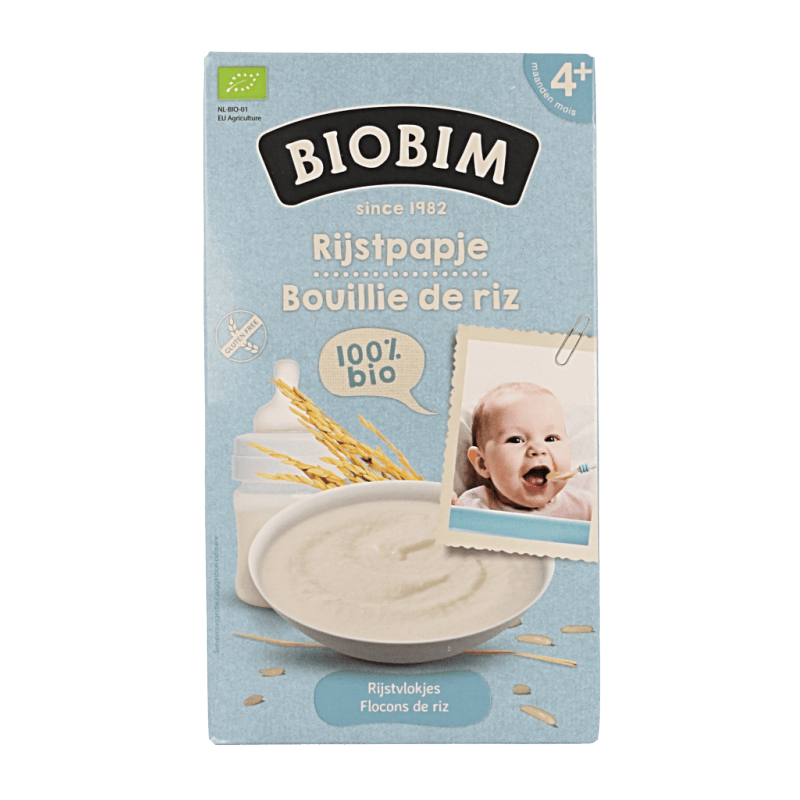 Biobim Baby en Peuter Voeding 200 Gram Biobim Baby rijstpapje 4 maanden bio 200 Gram