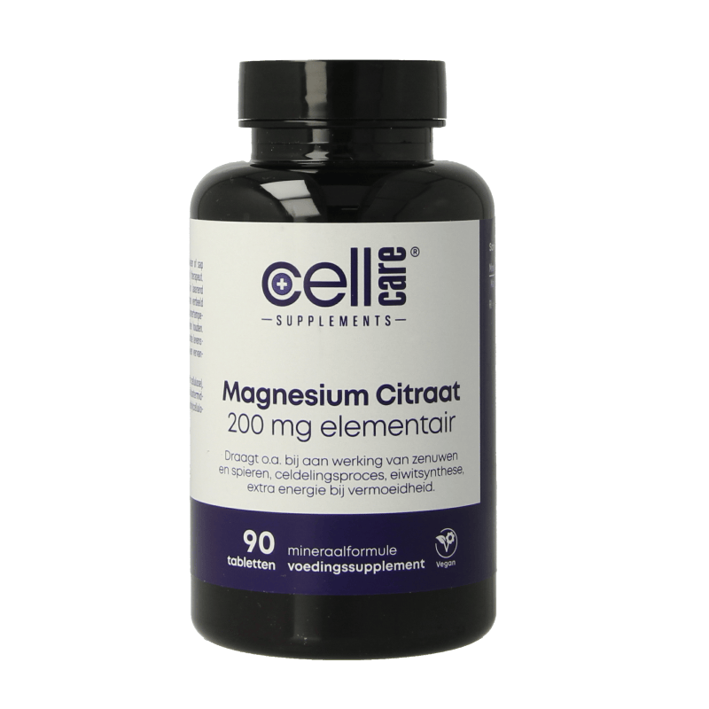CellCare Mineralen Enkel 90 Tabletten CellCare Magnesium 200mg elementair 90 Tabletten