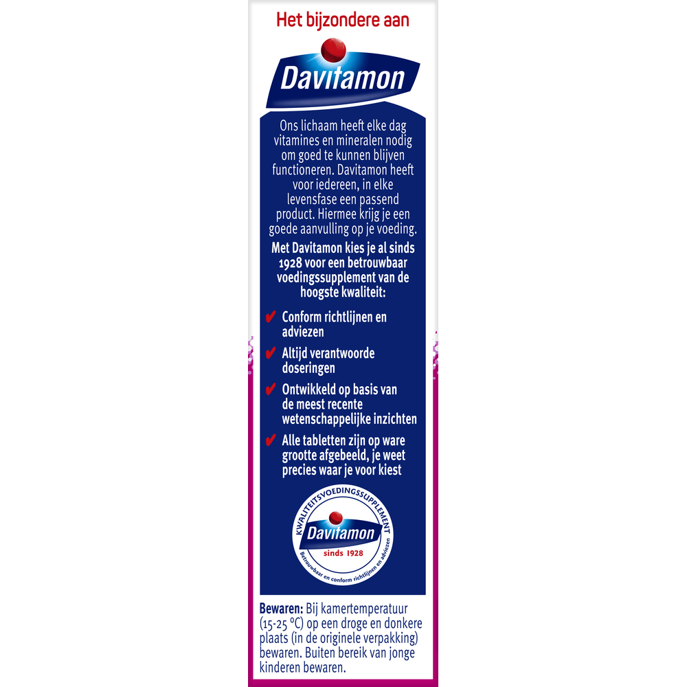 Davitamon Vitamine Enkel 84 Tabletten Davitamon Foliumzuur vitamine D 84 Tabletten