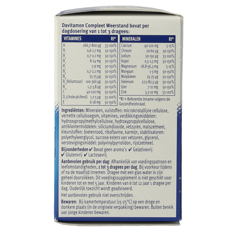 Davitamon Vitamine Multi 100 Dragees Davitamon Compleet weerstand 100 Dragees