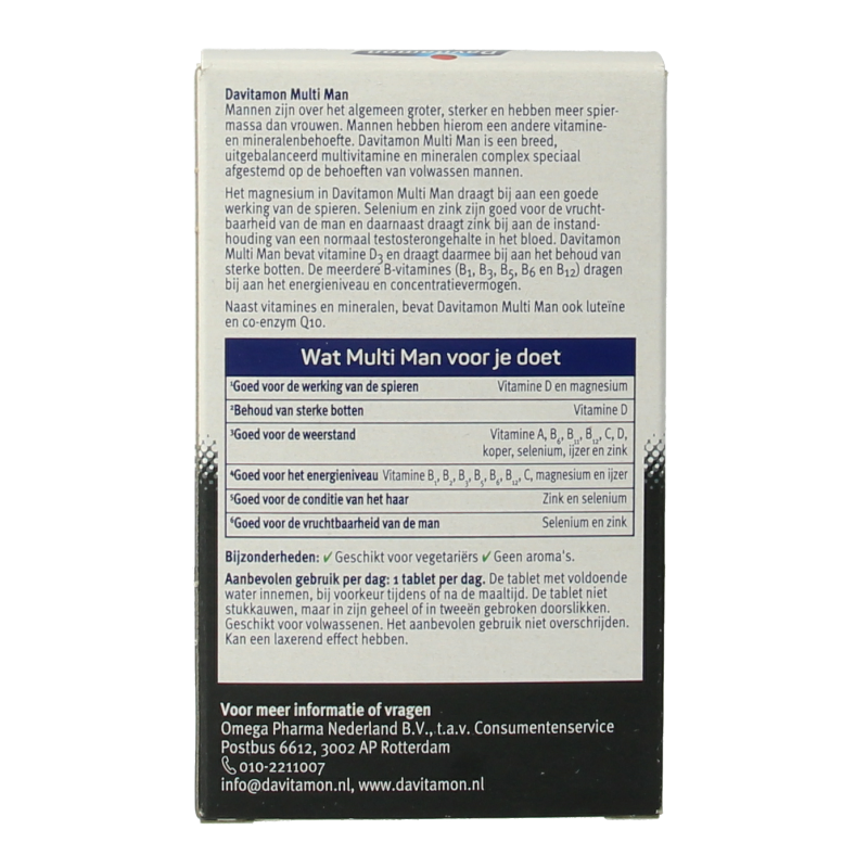 Davitamon Vitamine Multi 30 Tabletten Davitamon Multi man 30 Tabletten