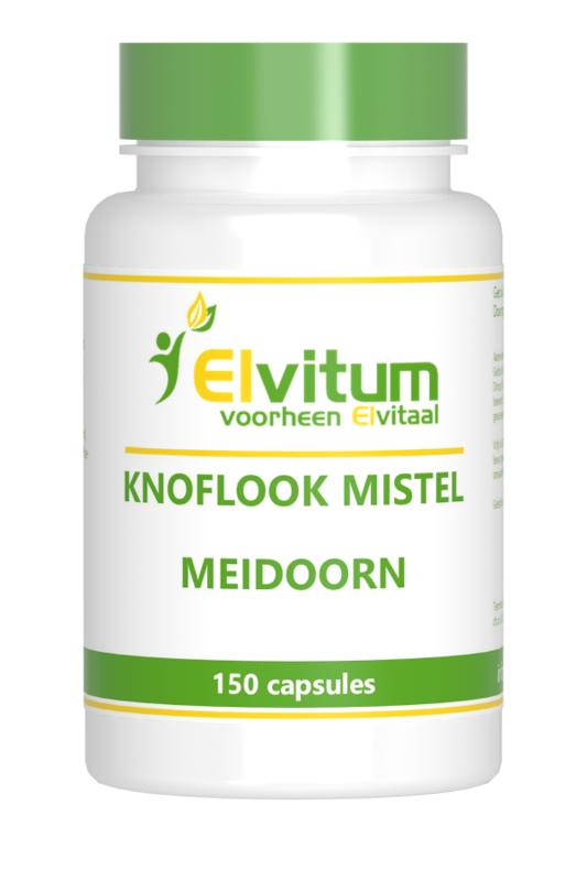 Elvitum Kruidenpreparaten 150 Capsules Elvitum Knoflook mistel meidoorn 150 Capsules