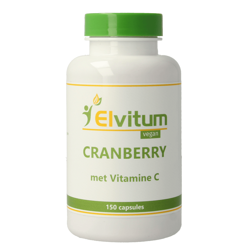 Elvitum Kruidenpreparaten 150 Vegetarische capsules Elvitum Cranberry + 60mg vitamine C 150 Vegetarische capsules