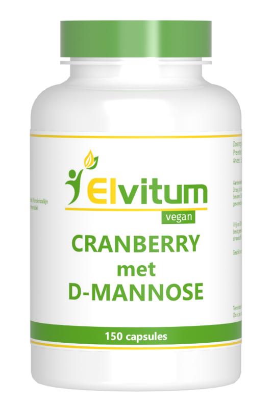 Elvitum Kruidenpreparaten 150 Vegetarische capsules Elvitum Cranberry & D-Mannose 150 Vegetarische capsules