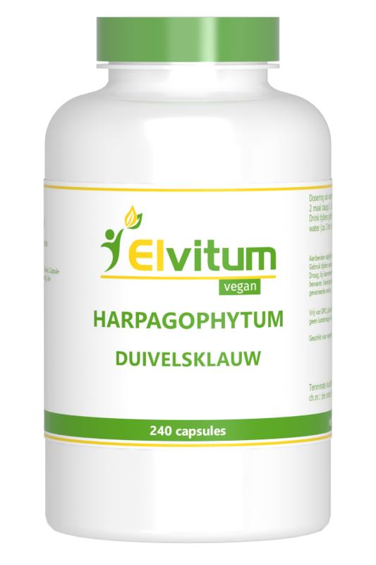 Elvitum Kruidenpreparaten 240 Vegetarische capsules Elvitum Duivelsklauw harpagophytum 240 Vegetarische capsules