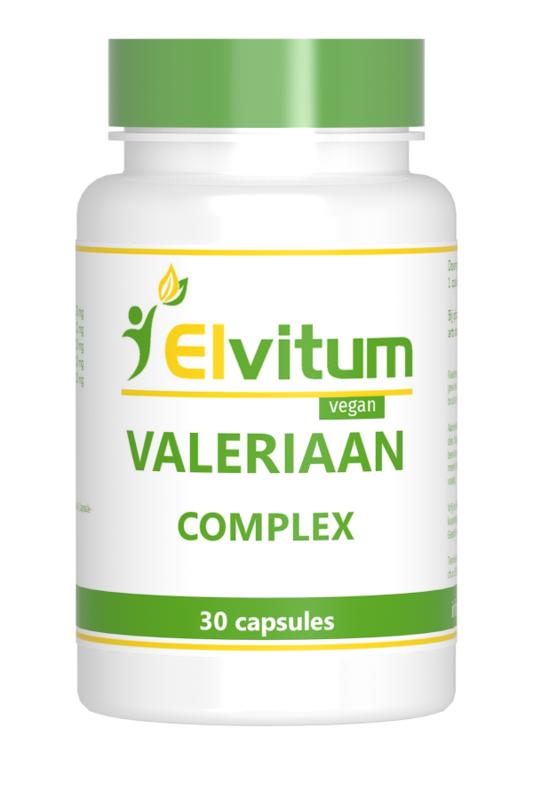 Elvitum Kruidenpreparaten 30 Vegetarische capsules Elvitum Valeriaan complex 30 Vegetarische capsules
