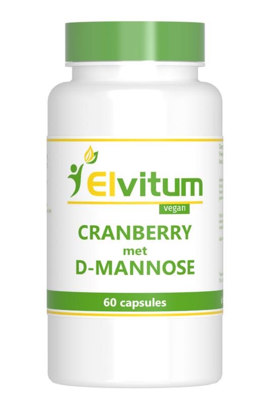 Elvitum Kruidenpreparaten 60 Vegetarische capsules Elvitum Cranberry & D-Mannose 60 Vegetarische capsules