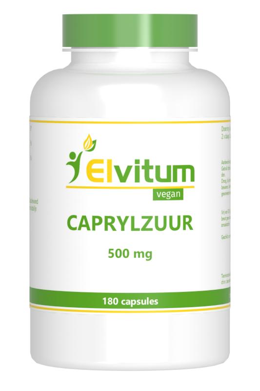 Elvitum Vetzuren 180 Vegetarische capsules Elvitum Caprylzuur 500mg 180 Vegetarische capsules