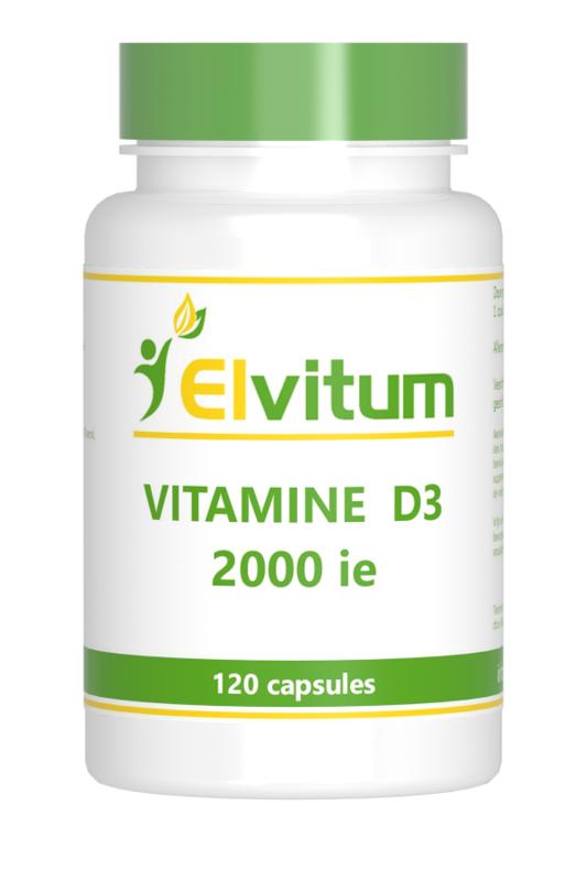 Elvitum Vitamine Enkel 120 Capsules Elvitum Vitamine D3 2000IE/50mcg 120 Capsules