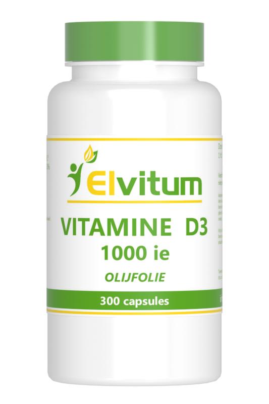 Elvitum Vitamine Enkel 300 Capsules Elvitum Vitamine D3 1000IE/25mcg 300 Capsules