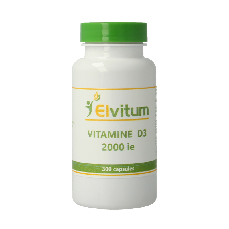 Elvitum Vitamine Enkel 300 Capsules Elvitum Vitamine D3 2000IE 300 Capsules