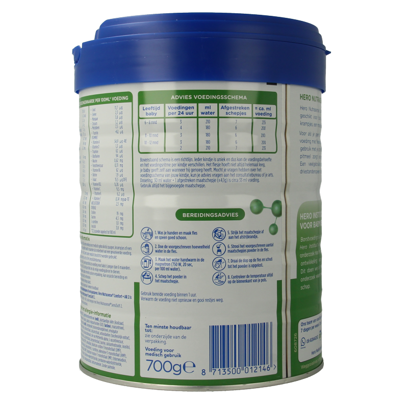 Hero Baby en Peuter Voeding 700 Gram Hero Nutrasense comfort+ AR opvolgmelk 2 (6+mnd) 700 Gram