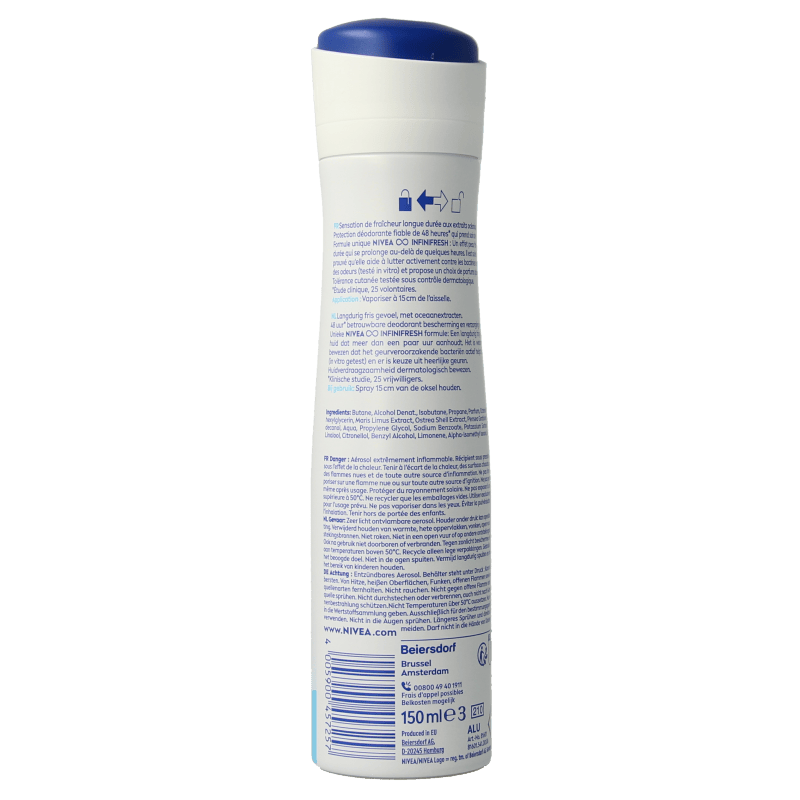 Nivea Deodorant 150 Milliliter Nivea Deodorant fresh natural spray female 150 Milliliter