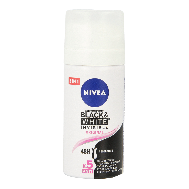 Nivea Deodorant 35 Milliliter Nivea Deodorant spray black & white invisible mini 35 Milliliter
