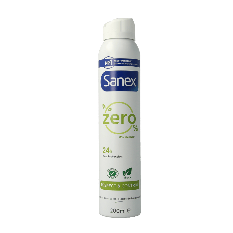 Sanex Deodorant 200 Milliliter Sanex Deodorant spray zero% respect & control 200 Milliliter