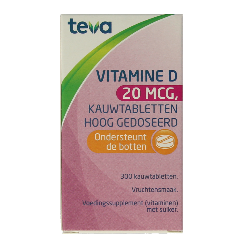 Teva Vitamine Enkel 300 Tabletten Teva Vitamine D 20 mcg 800IE 300 Tabletten