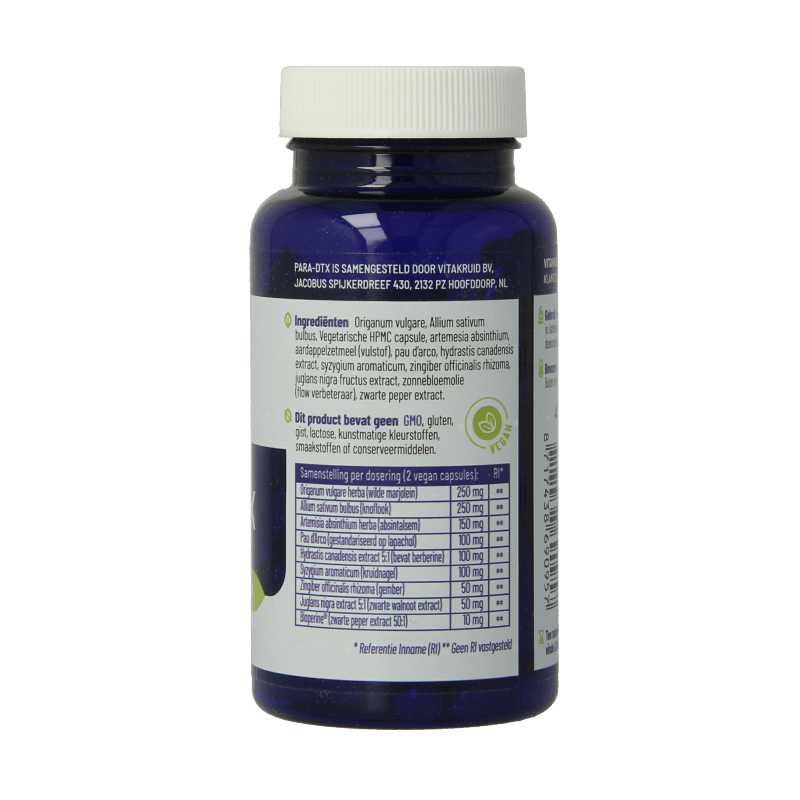 Vitakruid Kruidenpreparaten 60 Vegetarische capsules Vitakruid PARA-DTX 60 Vegetarische capsules