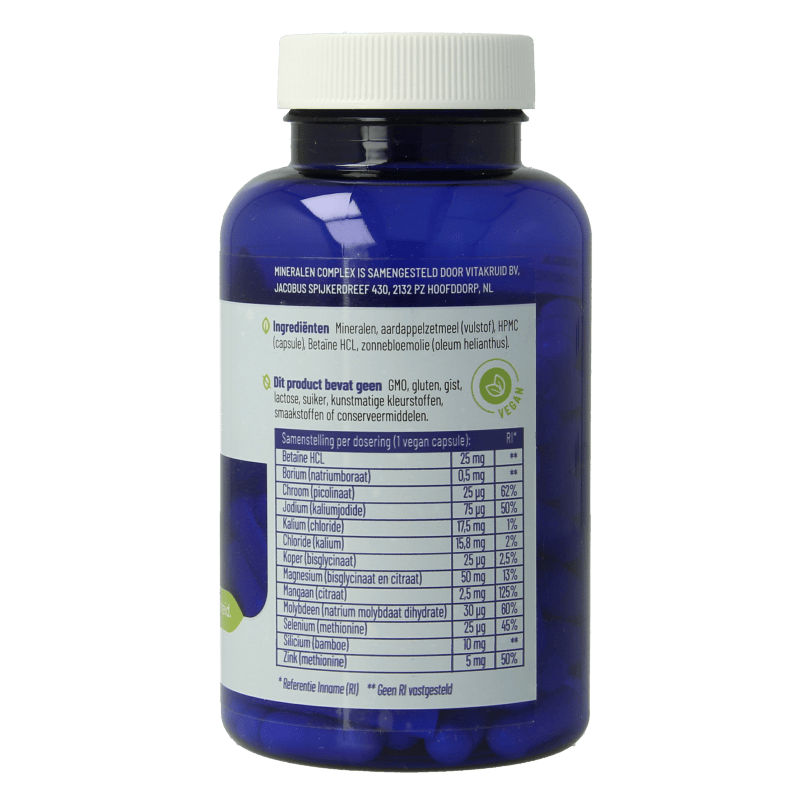 Vitakruid Mineralen Multi 90 Vegetarische capsules Vitakruid Mineralen complex 90 Vegetarische capsules