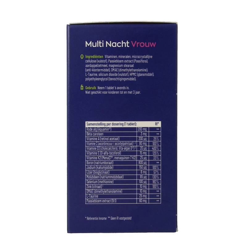 Vitakruid Vitamine Multi 180 Tabletten Vitakruid Multi dag & nacht vrouw 2 x 90 tabletten 180 Tabletten