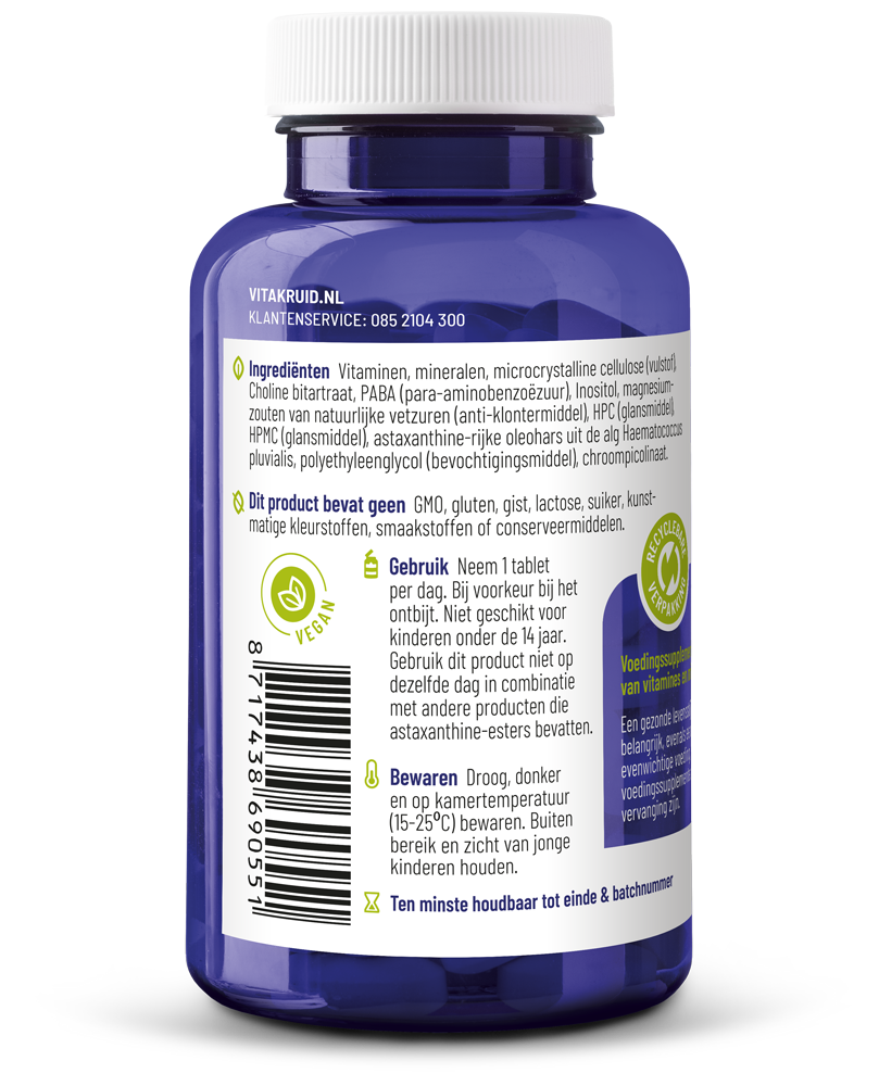 Vitakruid Vitamine Multi 90 Tabletten Vitakruid Multi dag 90 Tabletten