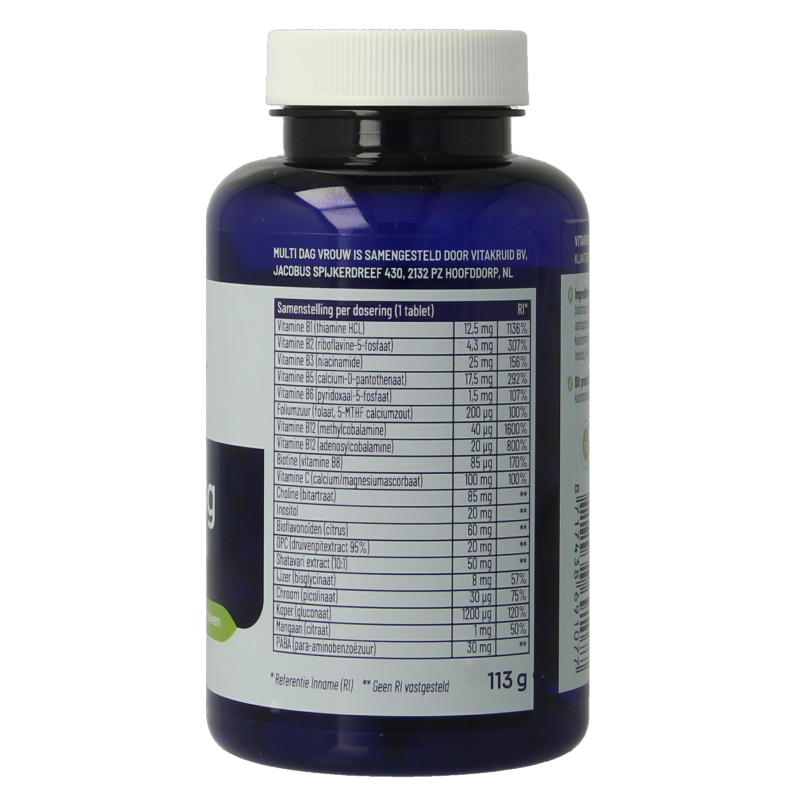 Vitakruid Vitamine Multi 90 Tabletten Vitakruid Multi dag vrouw 90 Tabletten