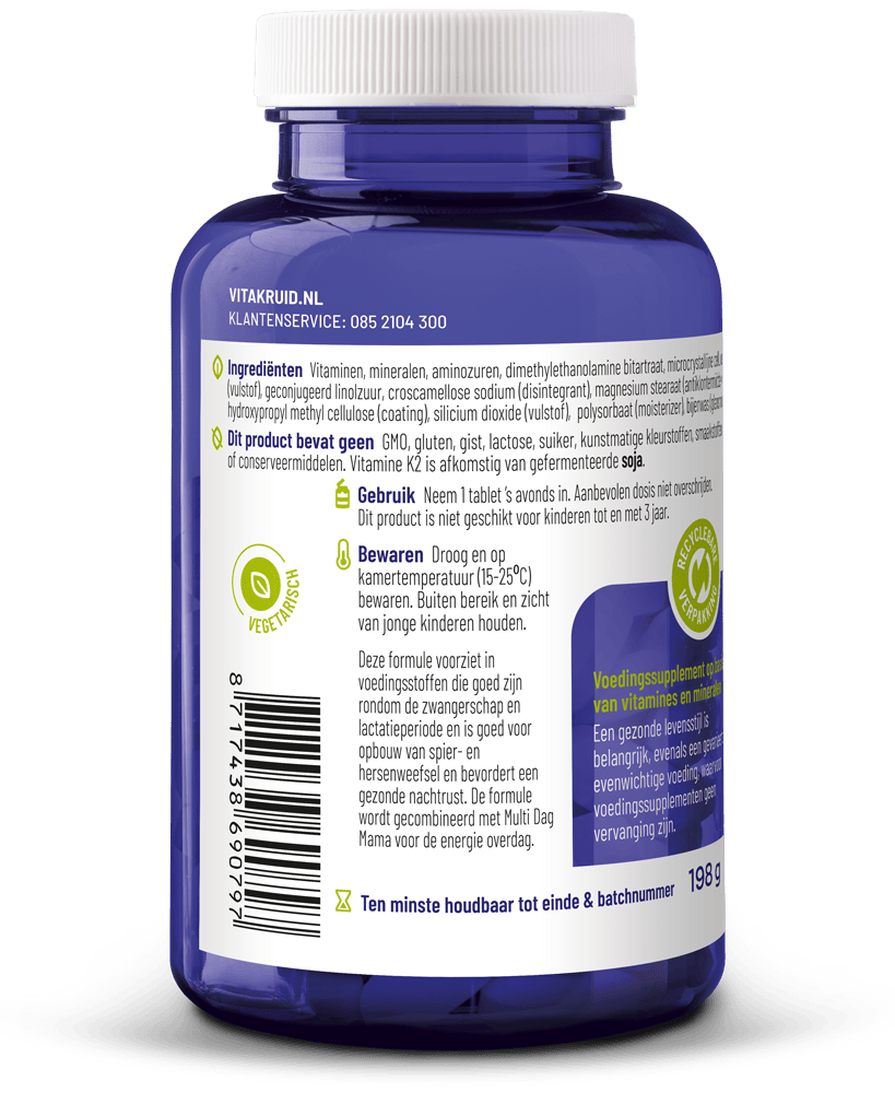 Vitakruid Vitamine Multi 90 Tabletten Vitakruid Multi Nacht Mama 90 Tabletten