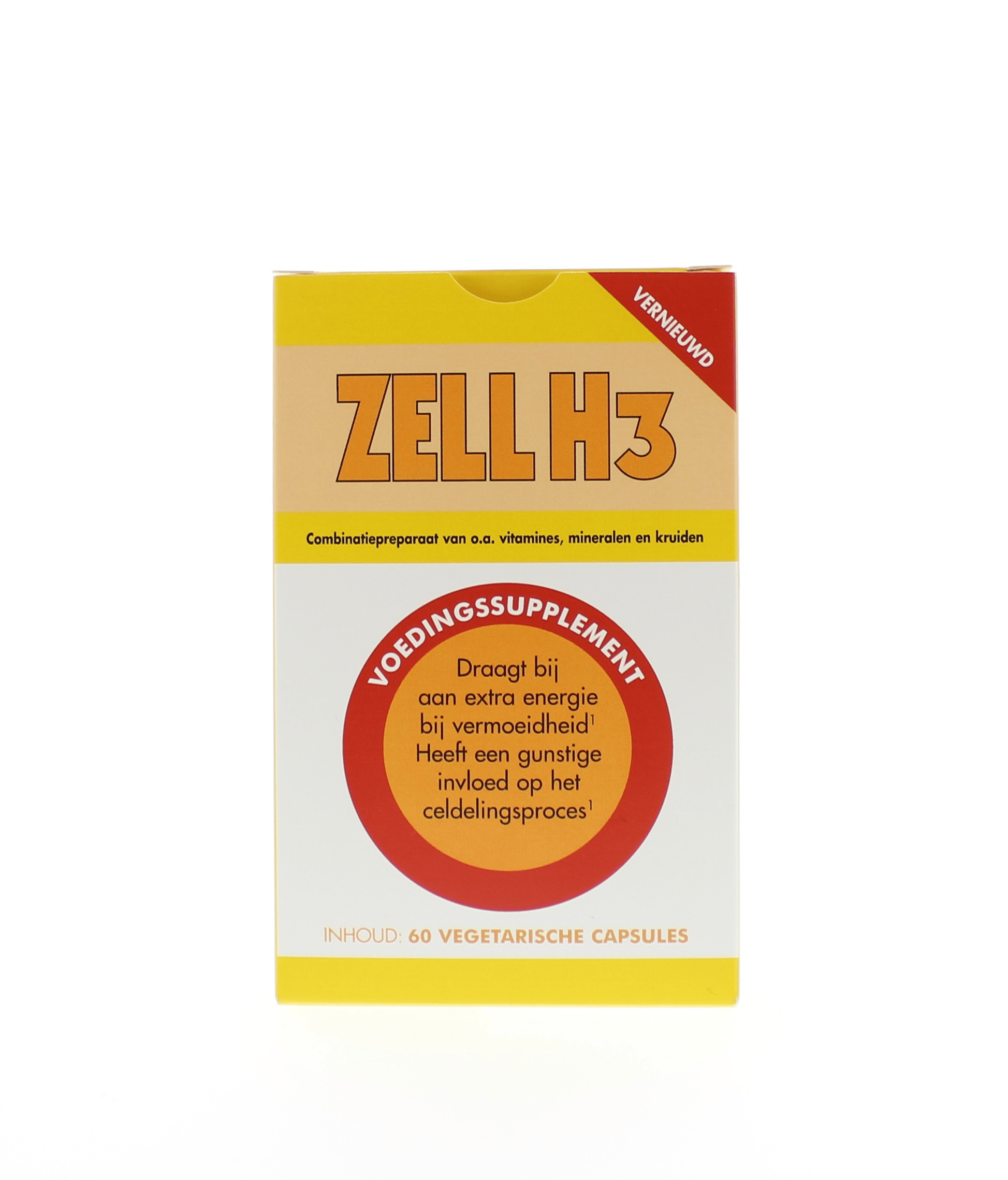 Zell H3 Vitamine Multi 60 Vegetarische capsules Zell H3 Multi 60 Vegetarische capsules
