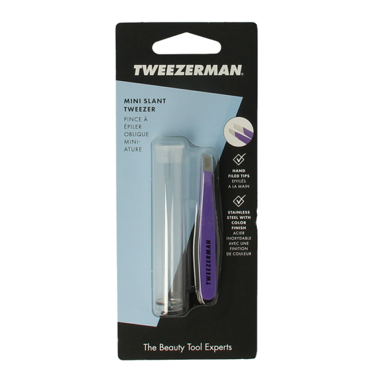 Tweezerman Mini slant tweezer blooming lilac 1.00 Stuks