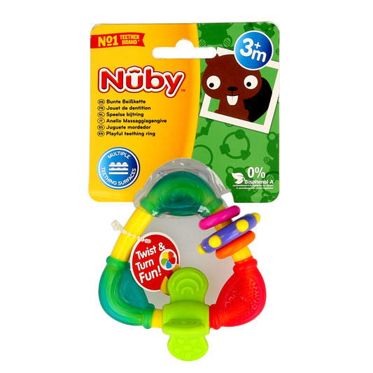 Nuby Bijtfiguur driehoekig hard en zacht  1.00 Stuks