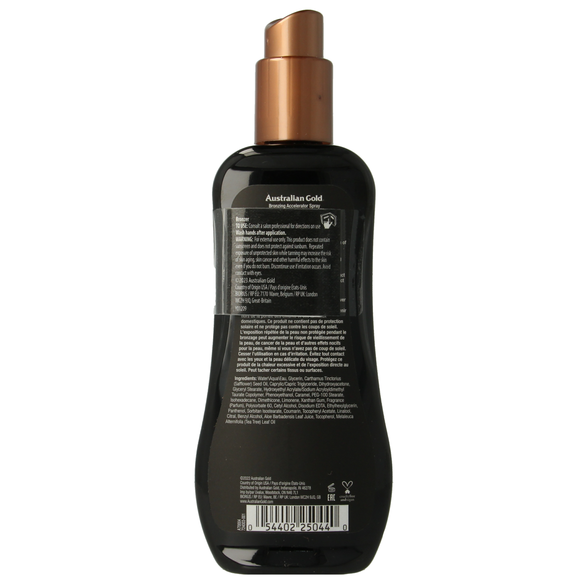 Australian Gold Dark tanning accelerator spray gel met bronzer  237.00 Milliliter