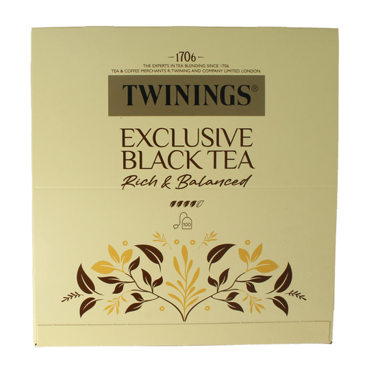 Twinings Exclusive black tea envelop 100 Zakjes