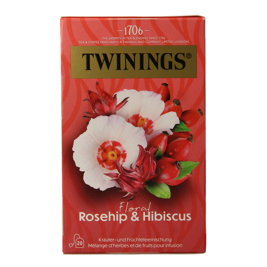 Twinings Rozenbottel hibiscus 20.00 Zakjes
