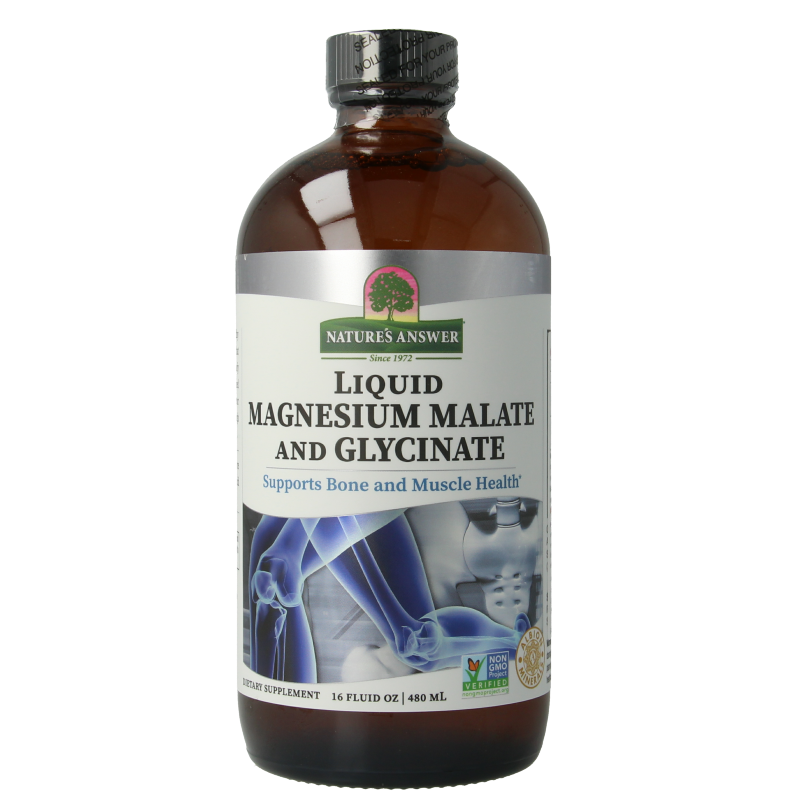Natures Answer Vloeibaar magnesium malaat & bisglycinaat 480 Milliliter