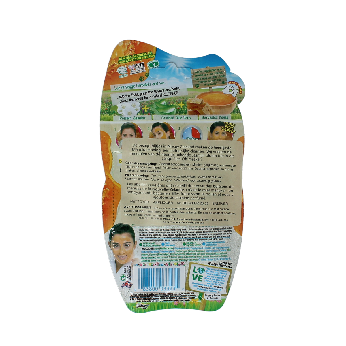 Montagne 7th Heaven gezichtsmasker manuka honey peel-off  10.00 Milliliter