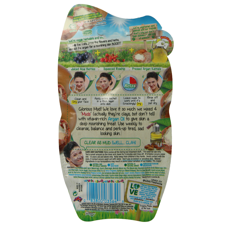 Montagne 7th Heaven gezichtsmasker argan oil mud 15 Gram
