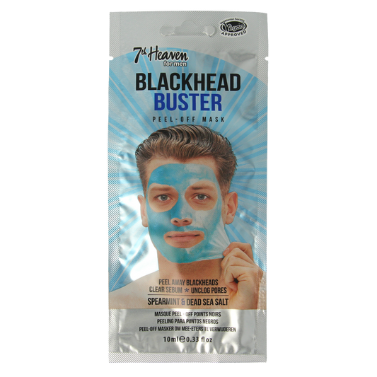 Montagne Men deep pore peel-off mask with Dead Sea minerals in a 10ml tube for men's facial skincare.
