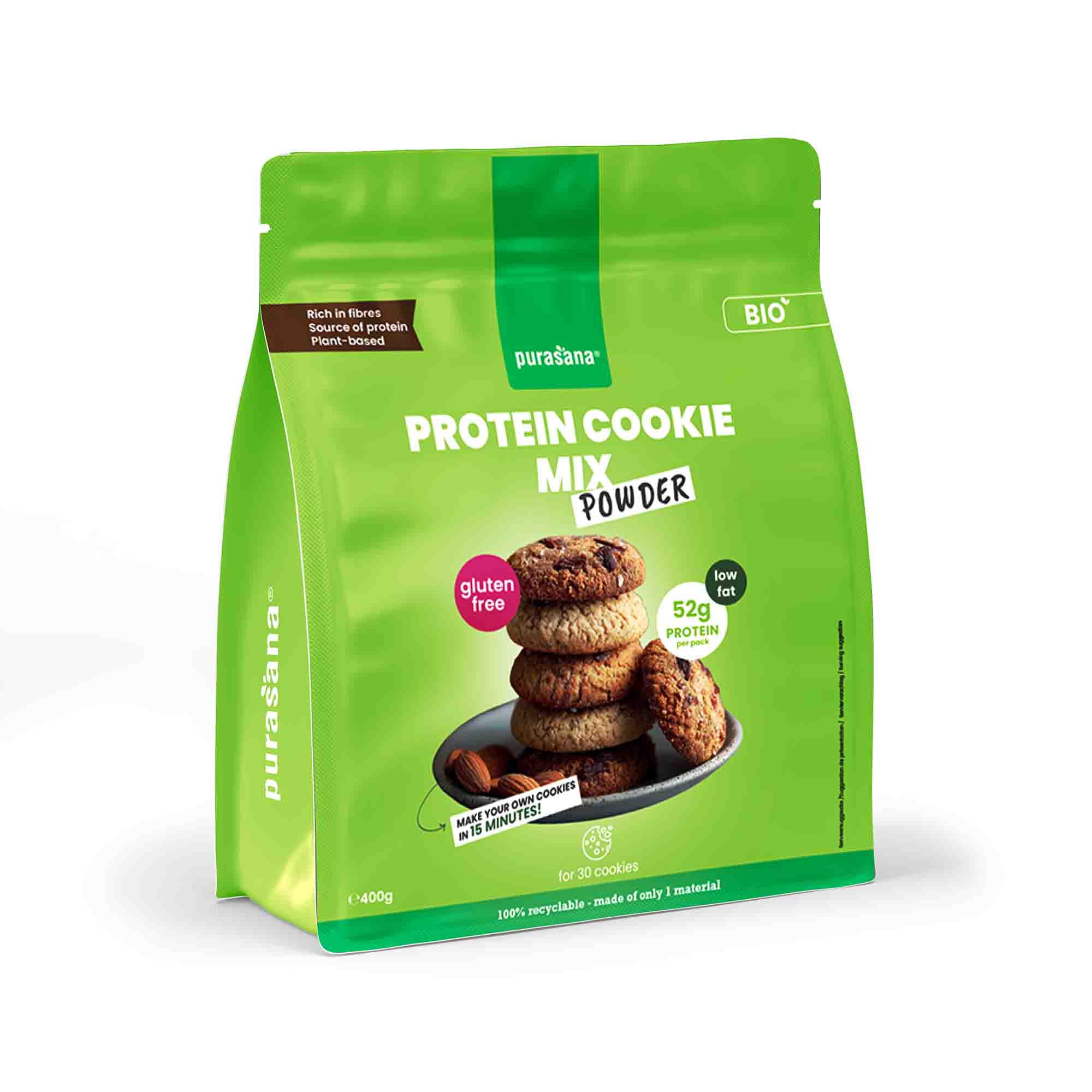 Purasana Purasana glutenvrije cookie mix BIO 400.00 Gram