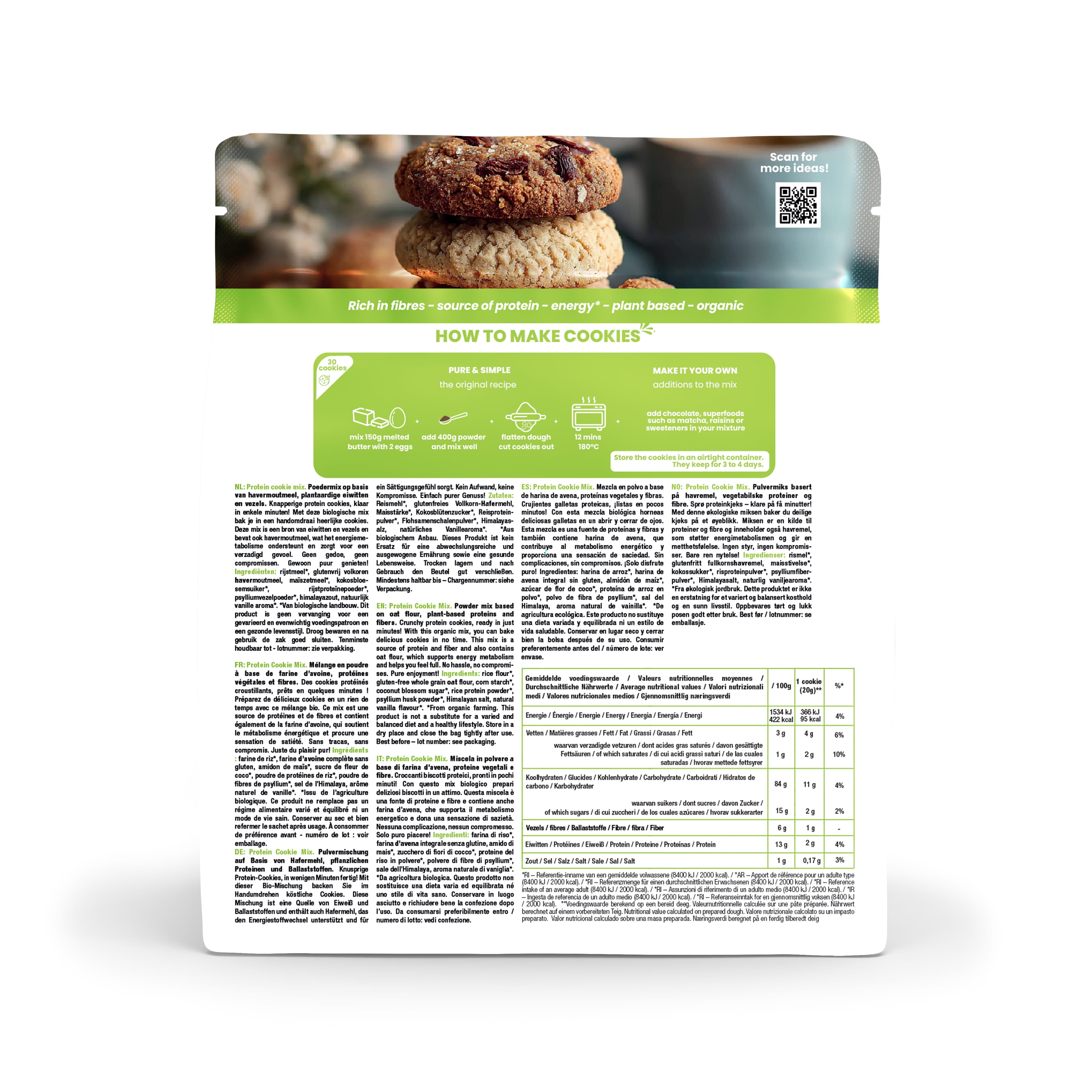 Purasana Purasana glutenvrije cookie mix BIO 400.00 Gram