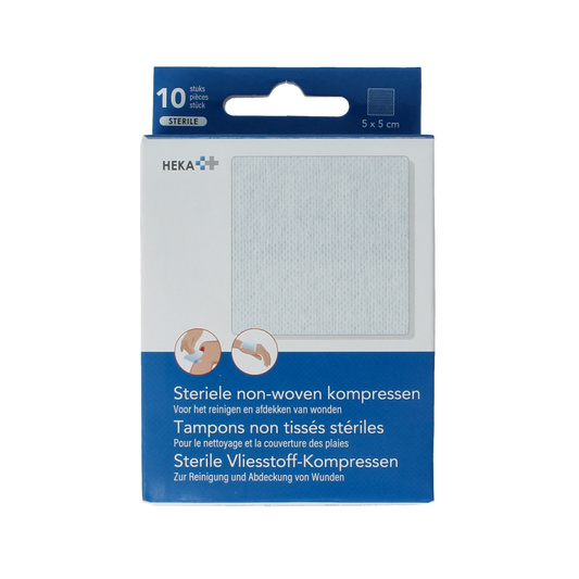 Heka Kompres non-woven 5 x 5cm steriel 10.00 Stuks