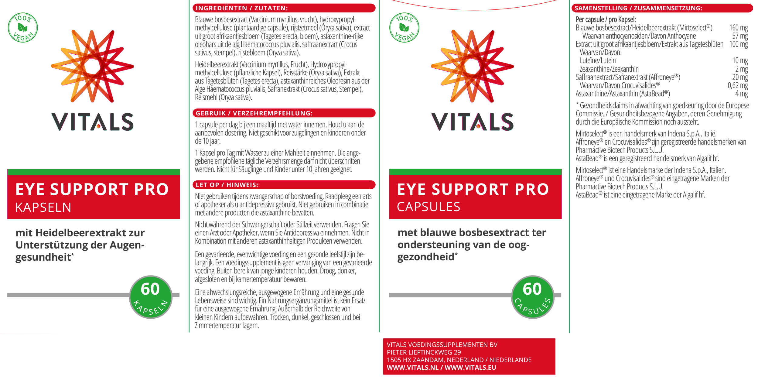 Vitals Eye Support Pro 60.00 Capsules