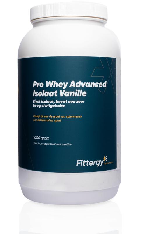 Fittergy Pro whey advanced isolate vanille 1.00 Kilogram