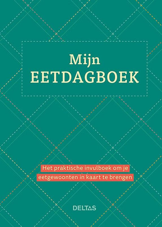 Deltas Mijn eetdagboek 1 boek, a personal food diary with pages for tracking daily meals and nutrition.
