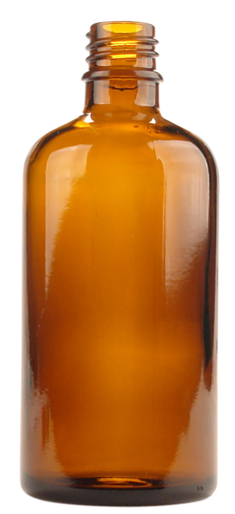 Helios Holland Flesje glas 100ml amber 10.00 Stuks