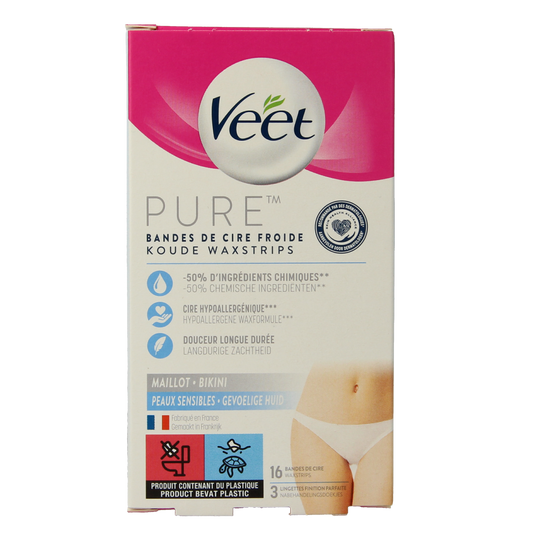 Veet Mimima koude wasstrips bikini hypoallergeen 16.00 Stuks