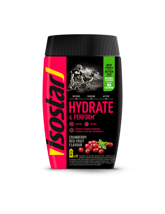Isostar Hydrate & perform cranberry red fruit 400 Gram