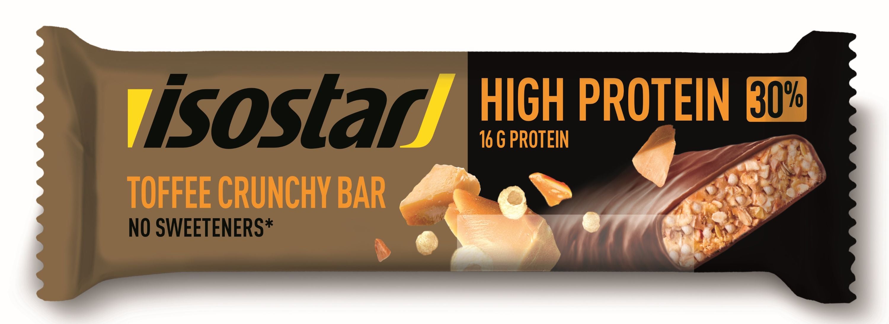 Isostar High protein 30 bar toffee crunchy 55.00 Gram