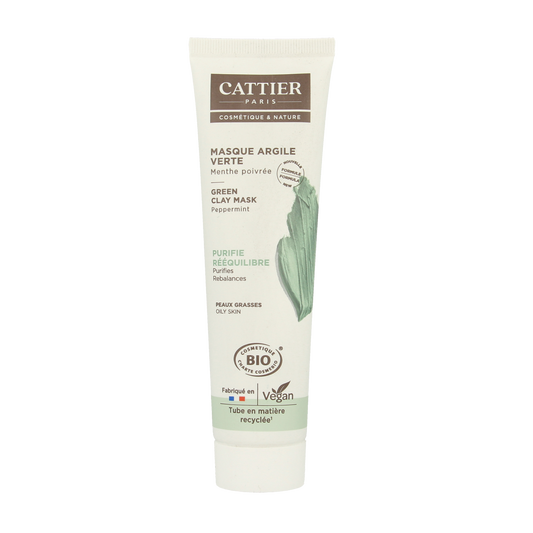 Cattier Groene klei masker munt 100.00 Milliliter