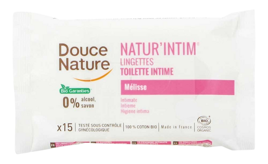 Douce Nature Intieme hygienische doekjes katoen bio 15.00 Stuks