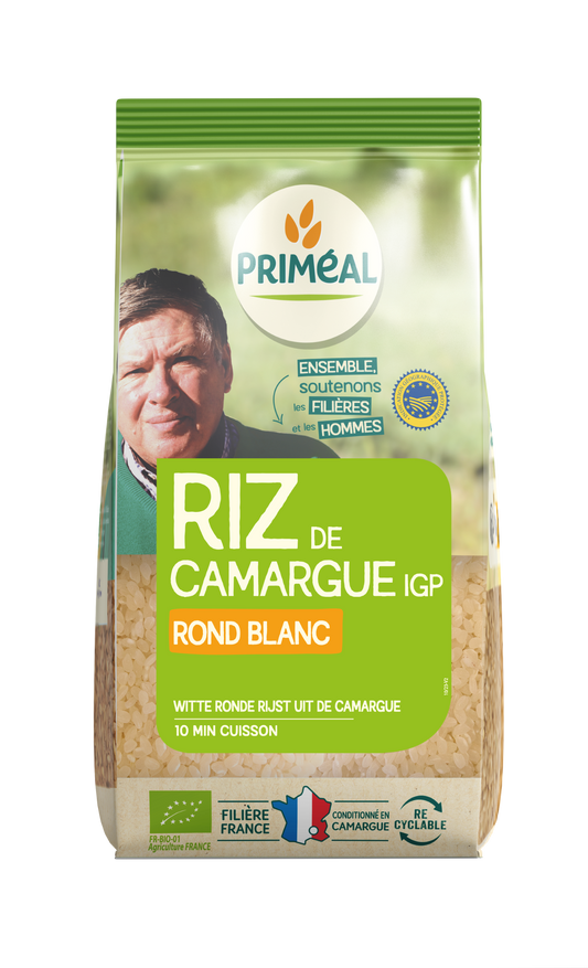 Primeal Witte ronde rijst camargue bio 500.00 Gram